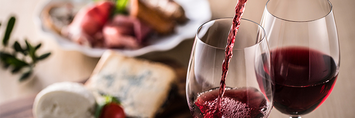 Selection of organic wines