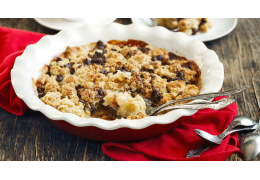 Vin et crumble poire chocolat : 2 accords parfaits